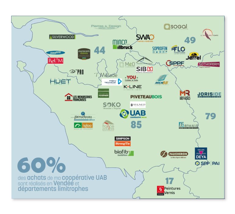 La carte de nos fournisseurs locaux